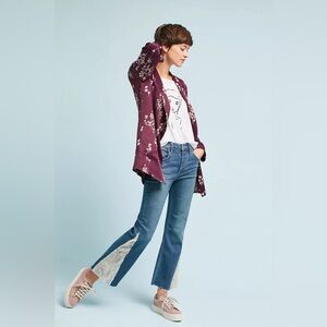 Pilcro and the Letterpress by Anthropologie Blue Flare Jeans with Sequins